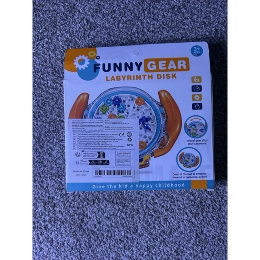 2-PC Creative 3D Puzzle Kids Brain Funny Gears Labyrinth‎ Disk & Rabbit Magnetic